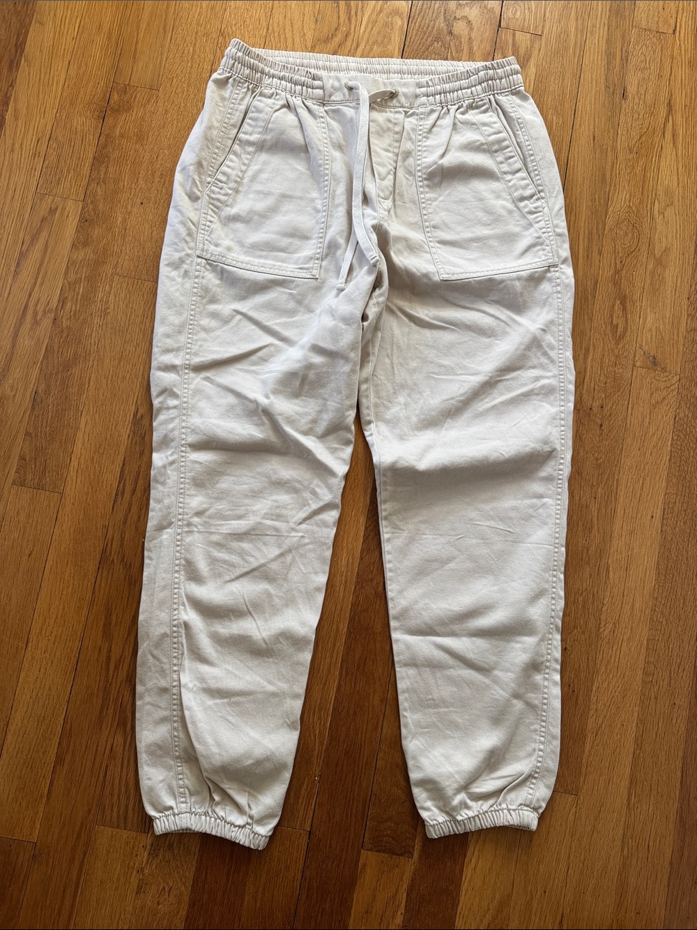 GAP Off-White Drawstring Utility Joggers